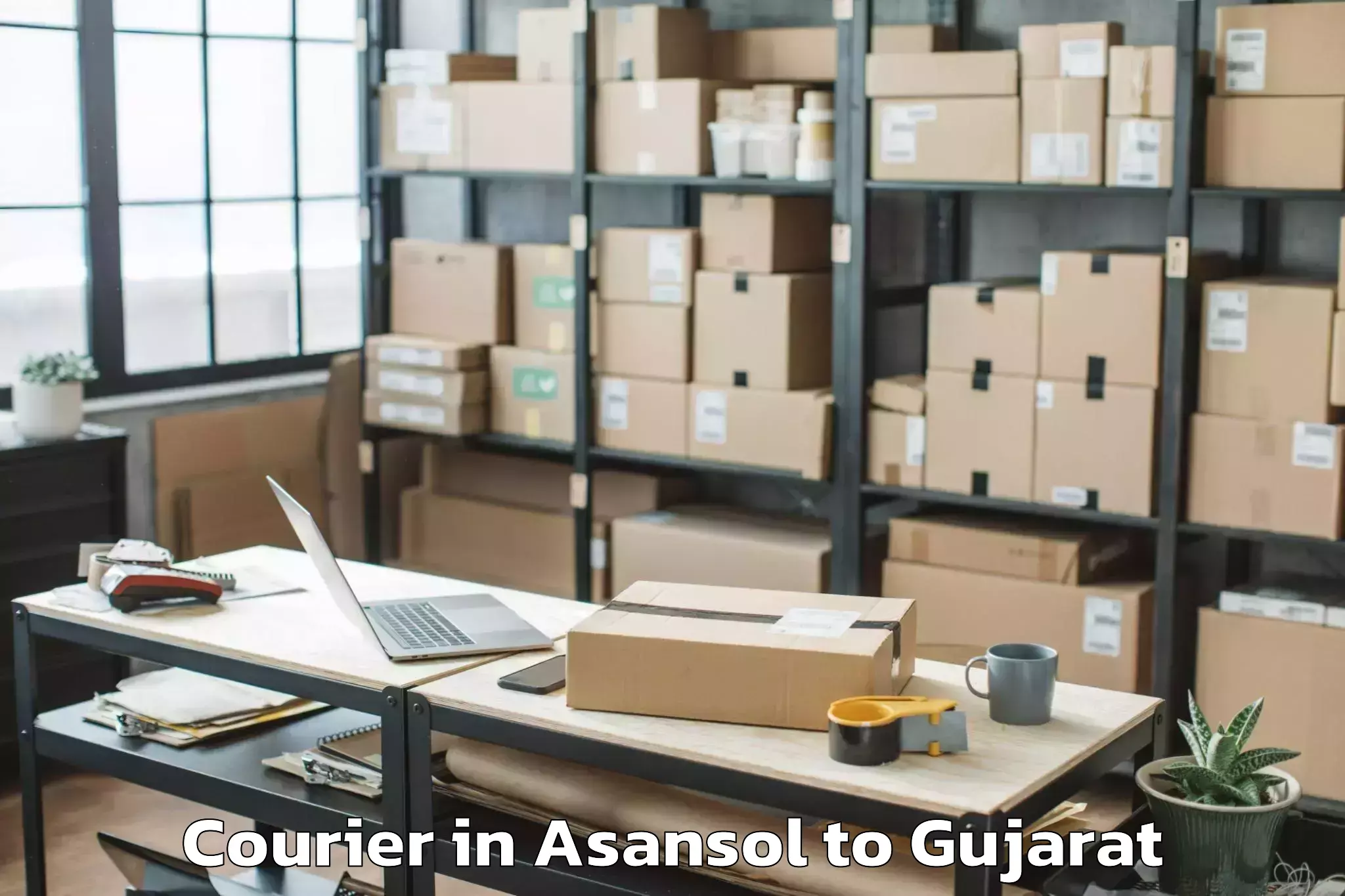 Reliable Asansol to Satlasana Courier